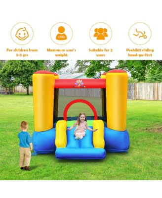 Inflatable Bouncer Kids Slide Bounce House for Indoor Outdoor with 550W Blower