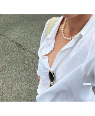 18K Gold Plated & Freshwater Pearls Sakura Necklace