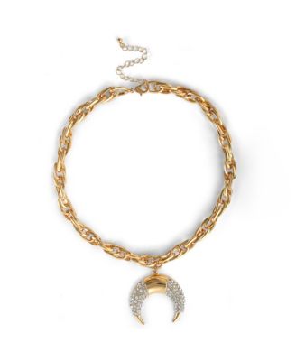 Crescent Moon Crystal Pendant