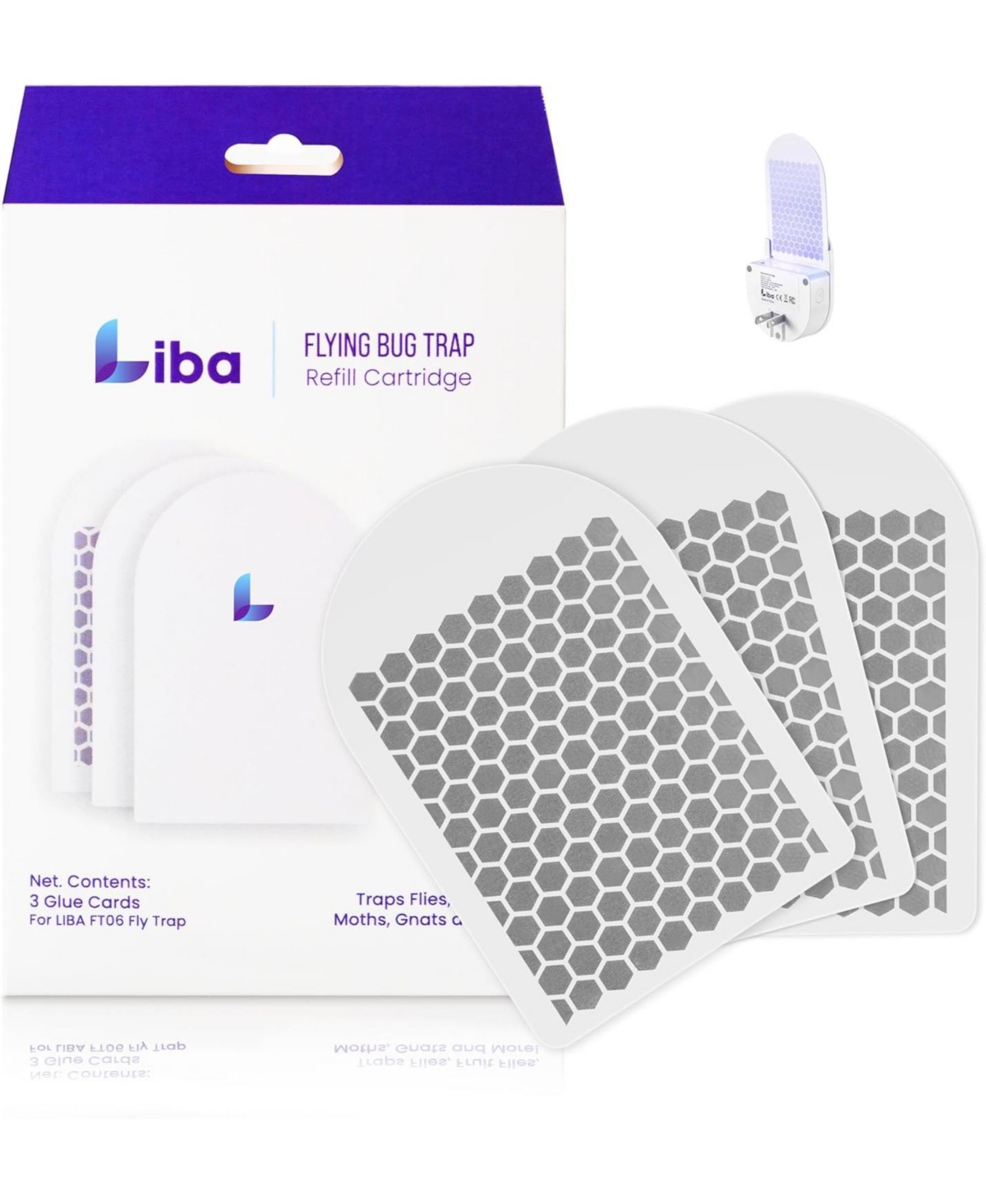 3 Pack Glue Cards - Insect Trap Refill - 3 pack refill