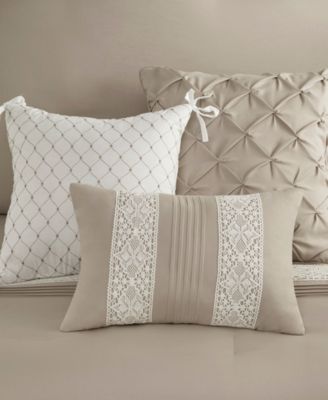 Lacey Lace Trim Microfiber 7-Pc. Comforter Set, Queen