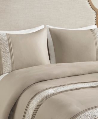 Lacey Lace Trim Microfiber 7-Pc. Comforter Set, Queen