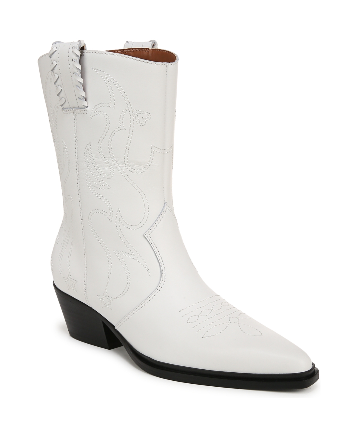 Women's Bianca Mid Shaft Western Boots - Silver Leather
