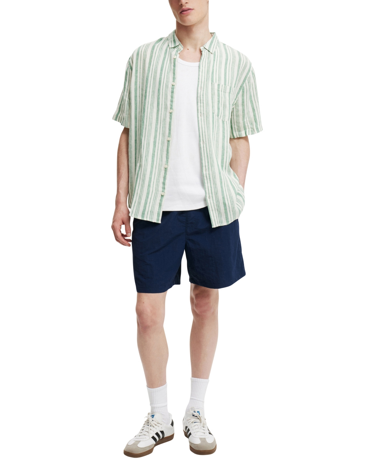 Cotton On Men's Linen Short Sleeve Shirt