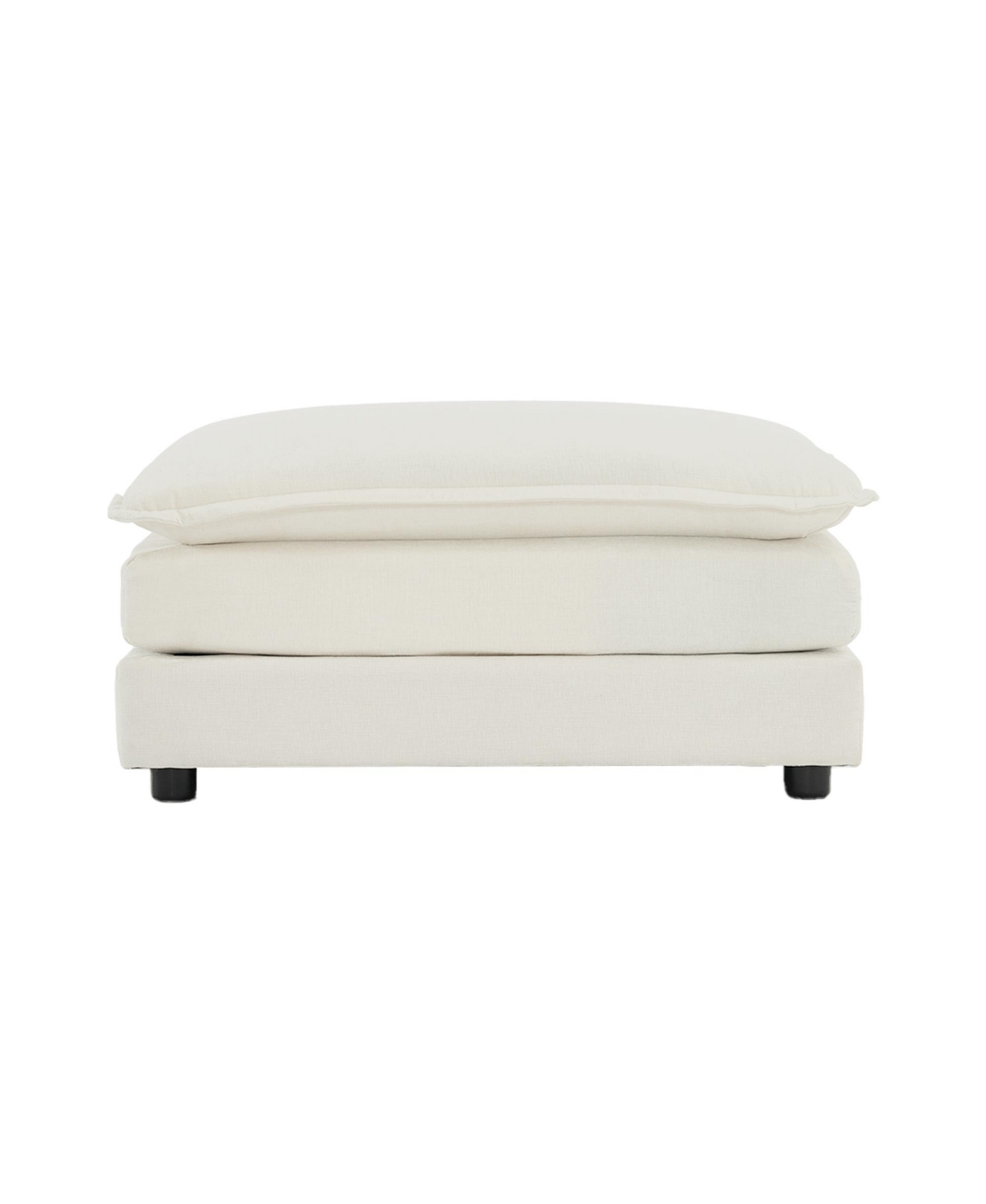 Streamdale Furniture Oversized Modular Sectional Sofa with Ottoman,Chenille - White