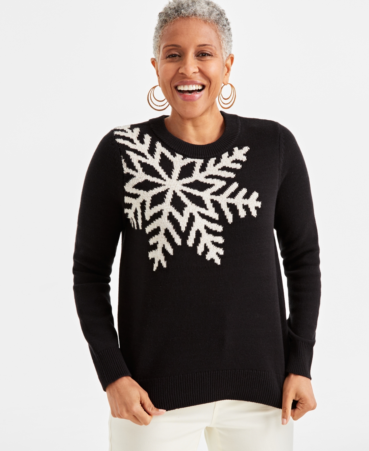 Plus size snowflake sweater hotsell