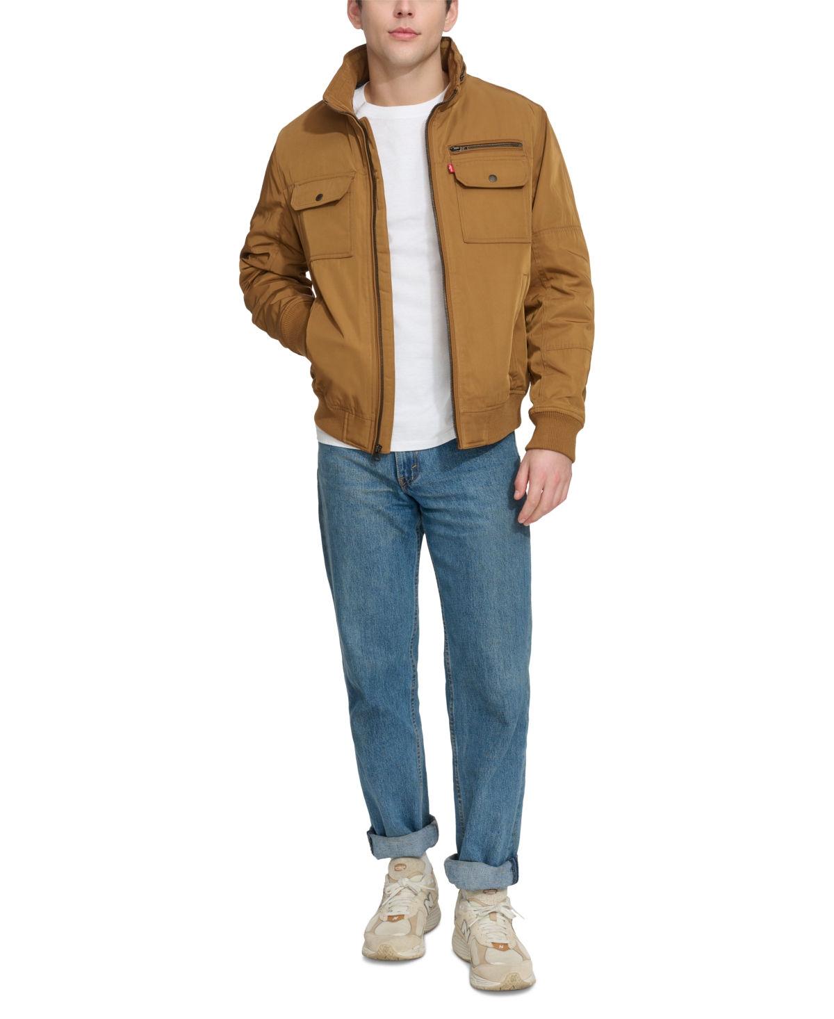 Levi's Men's Twill Stand-collar Jacket In Brown
