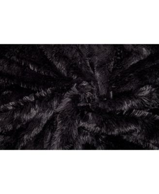 Premium Throw Blanket & Pillow Cover - Long Faux Fur Fuzzy Sherpa Throw (50" x 65”) & 2 Pillow Covers (18" x 18”) - 3-Piece Set, Pink