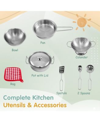 Kids Kitchen Playset with Root Viewer Planter and Rotatable Faucet