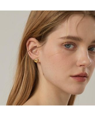 Ciara Heart Stud Earrings
