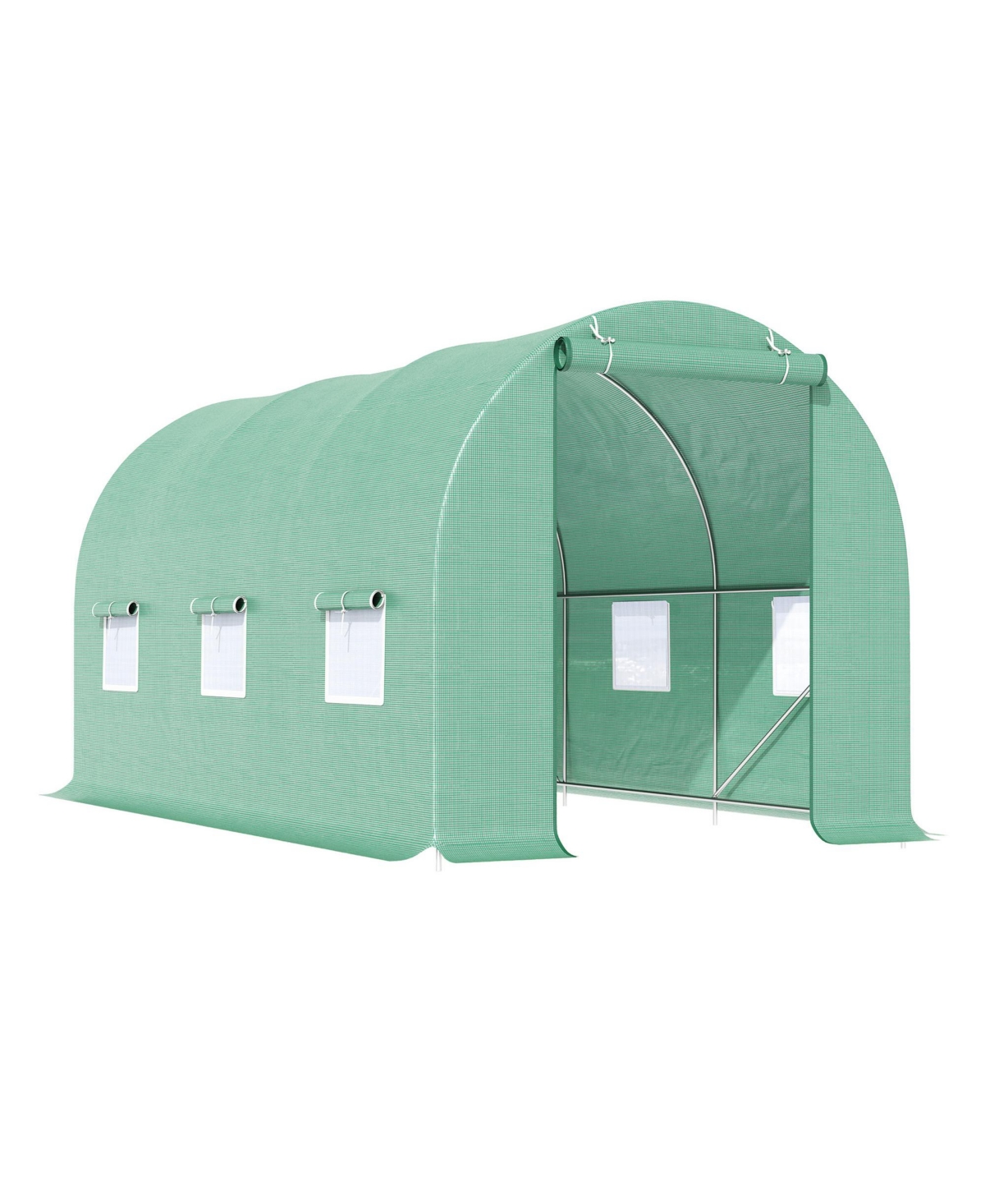 6' x 7' Walk-In Greenhouse for Plant Growing - Green