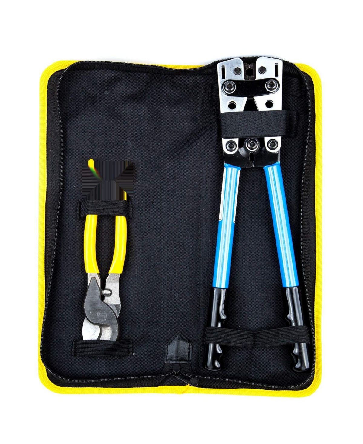 Kotto Battery Cable Lug Crimper & Cutter Tool with Bag - yellow, black