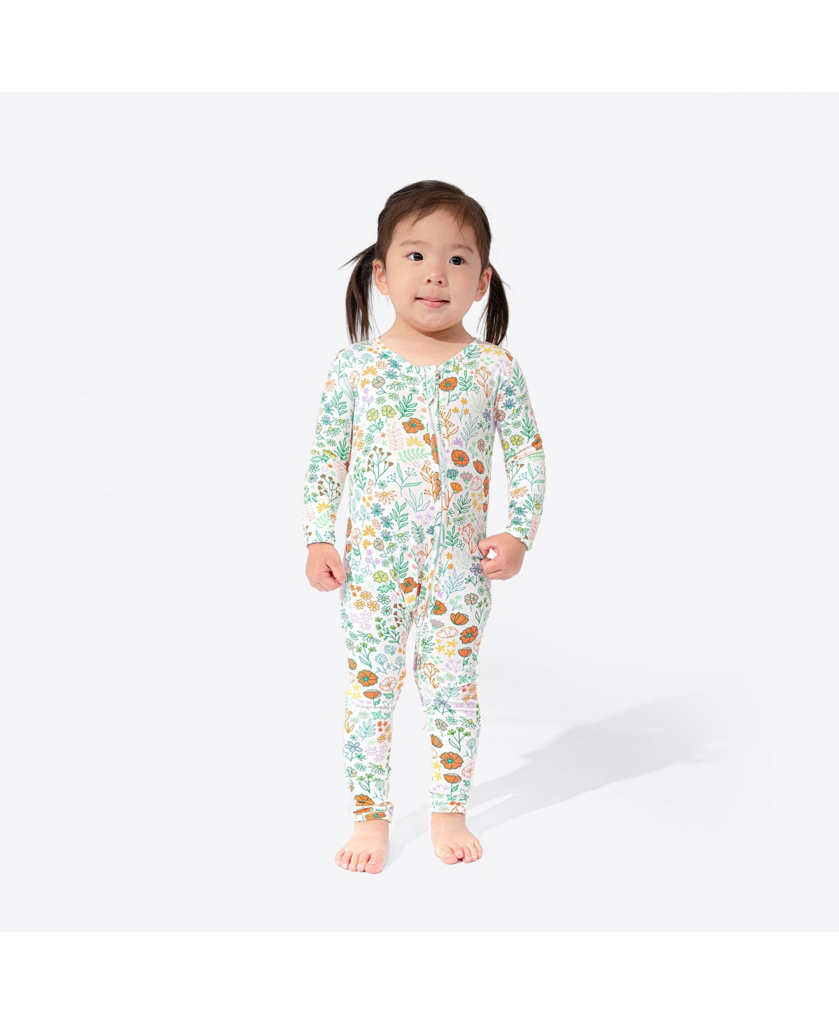 Bellabu Bear Baby Unisex BabyConvertible Footie - Summer floral