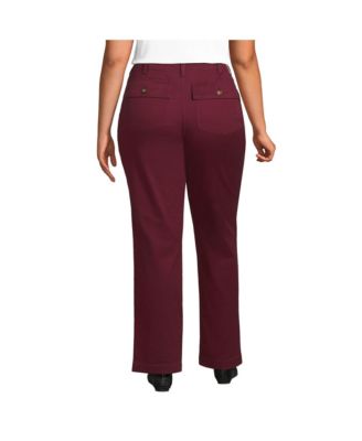 Plus Size High Rise Chino Utility Straight Leg Pants