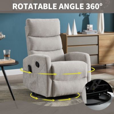 Massage Recliner - 360° Swivel & Heat Rocking Chair