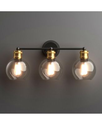 Modern 3-light Bubbled Glass Vanity Light