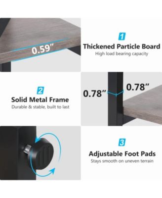 Industrial 5-Tier 70.8-Inch Tall Bookshelf with 8 Open Shelves Etagere Bookcase Display Storage Unit for Home or Office