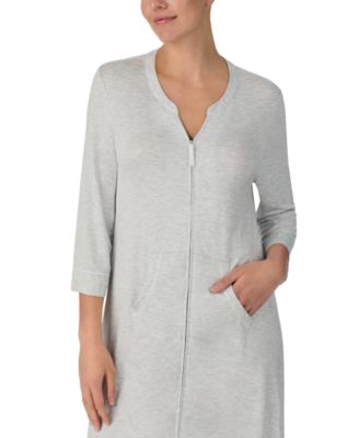 Women's Zip-Front 3/4-Sleeve Robe