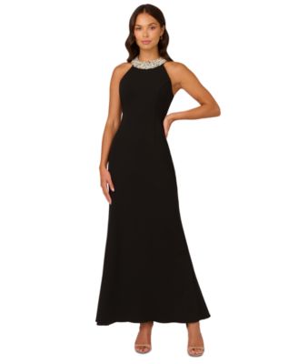 Women's Embellished Halter-Neck Gown