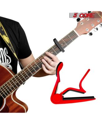 Capo Acoustic Electric Guitar 6 String Kapo Classic Clip For Banjo Mandolin Ukulele - RED - 2PCS