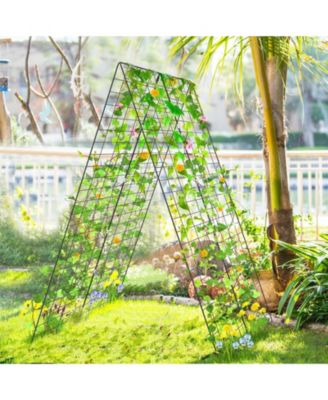2-Piece Foldable A-Frame Trellis Plant Supports with Twist Ties
