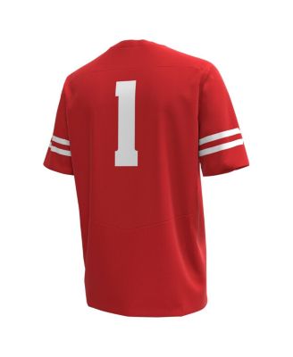 Men's 1 Wisconsin Badgers Replica Football Jersey