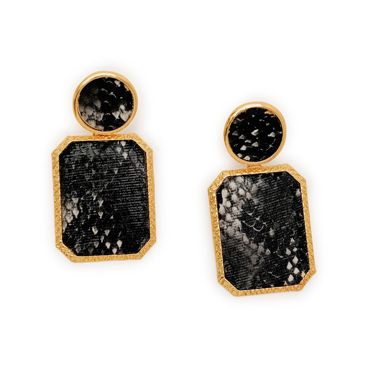 Sohi Women's Textured Drop Earrings