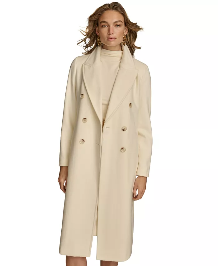 Women's Double-Breasted Reefer Coat - thumbnail 8