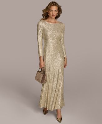 Donna Karan New York - Women's Sequin Jewel-Neck Gown