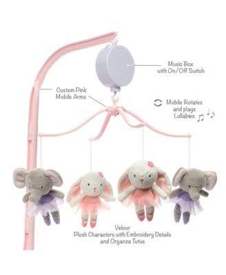 Tiny Dancer Ballet Animals Musical Baby Crib Mobile Soother Toy