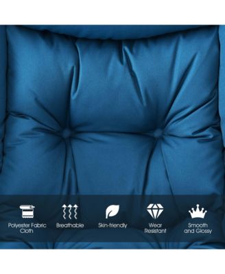 Modern Polyester Fabric Lazy Chair Single Sofa Chair w/Side Pocket