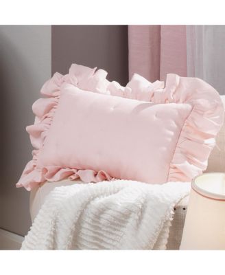 Floral Garden Watercolor/Pink Linen 5-Piece Baby Crib Bedding Set