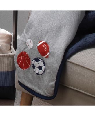 Hall of Fame Sports Jersey/Faux Shearling Cozy Baby Blanket