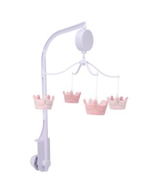 Disney Princesses Pink Crown Musical Baby Crib Mobile Soother Toy