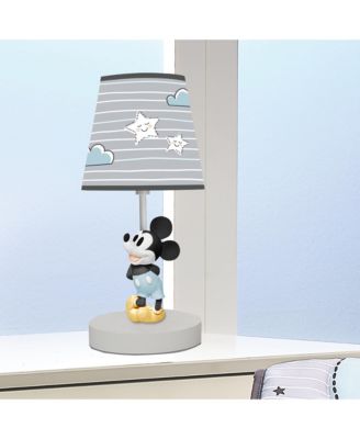 Disney Baby Moonlight Mickey Mouse Lamp with Shade & Bulb - Gray