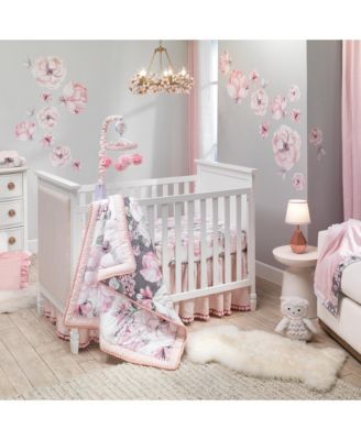 Rose Gold Modern Hexagon Nursery Lamp with Shade & Bulb