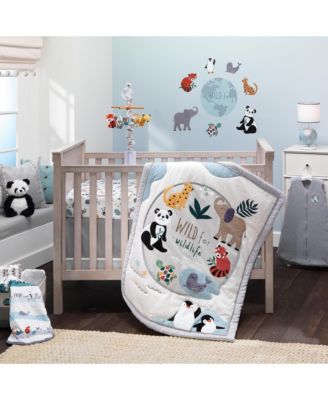 Wild Life Black/White Plush Panda Bear Stuffed Animal Toy - Lucky