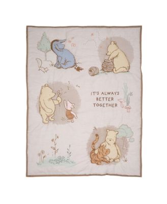 Disney Baby Pooh Bear & Pals Cotton 3Piece Nursery Crib Bedding Set
