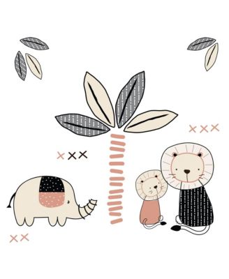 Patchwork Jungle 5-Piece Nursery Baby Crib Bedding Set