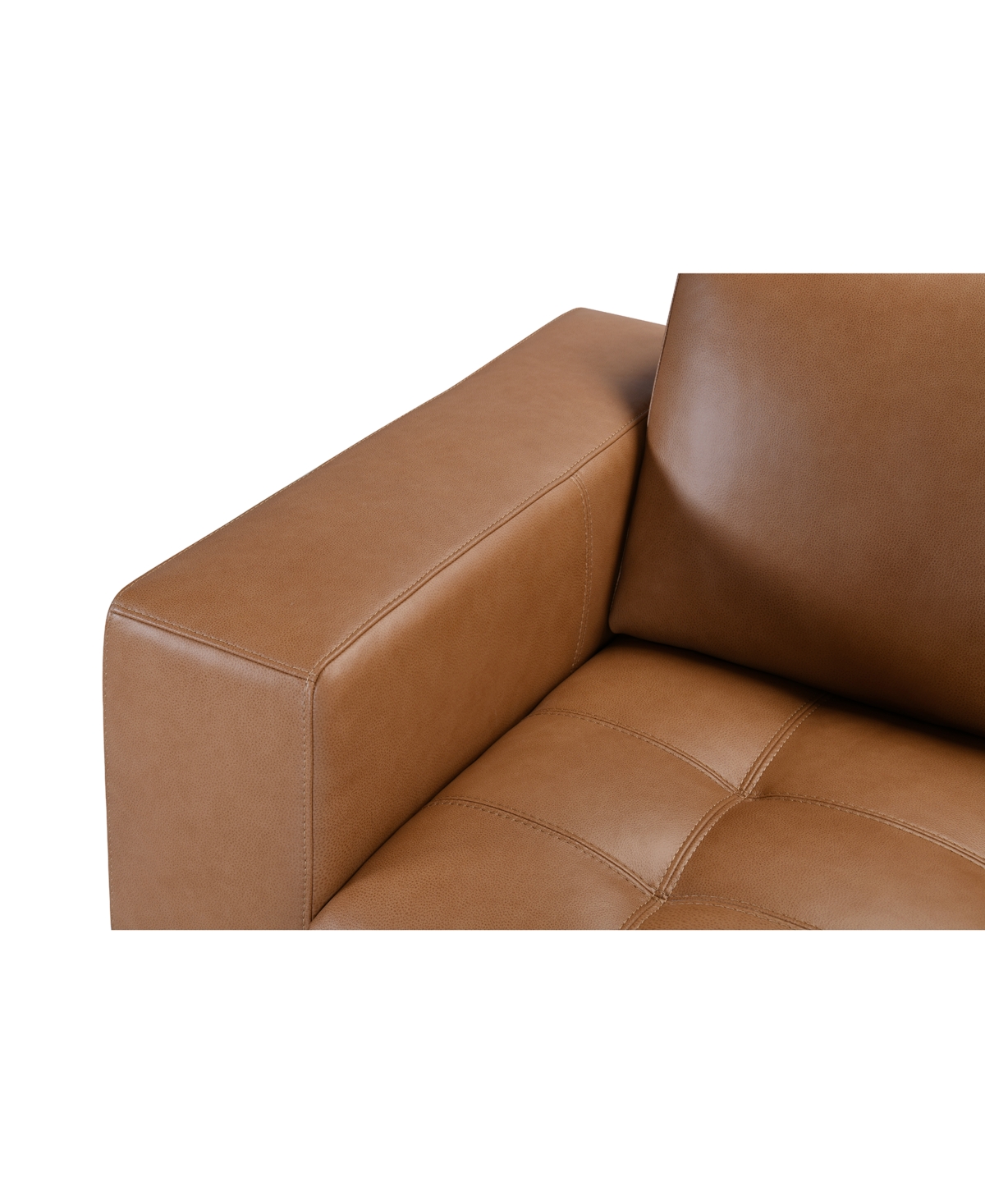 Macy's Niebee 2-pc. Leather Sectional, Created For  In Toffee
