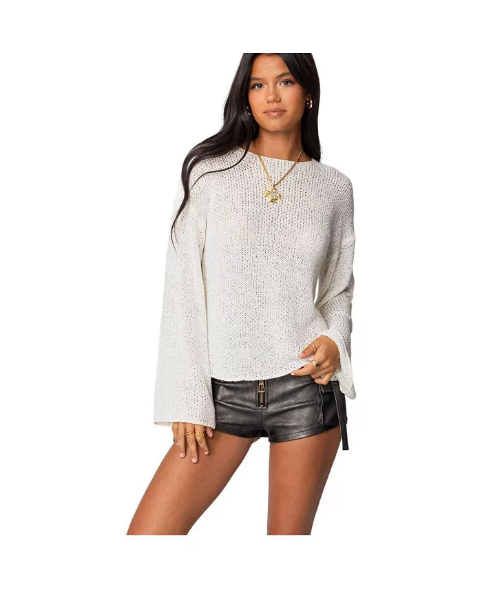 Women's Drop Shoulder Light Knit Sweater