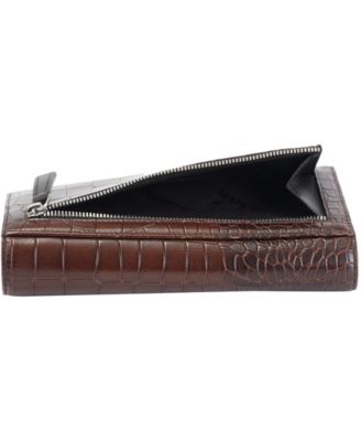 Women's Croco2 RFID Secure Trifold Wallet