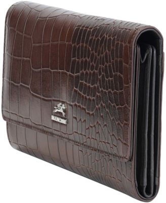 Women's Croco2 RFID Secure Quad Fold Wallet