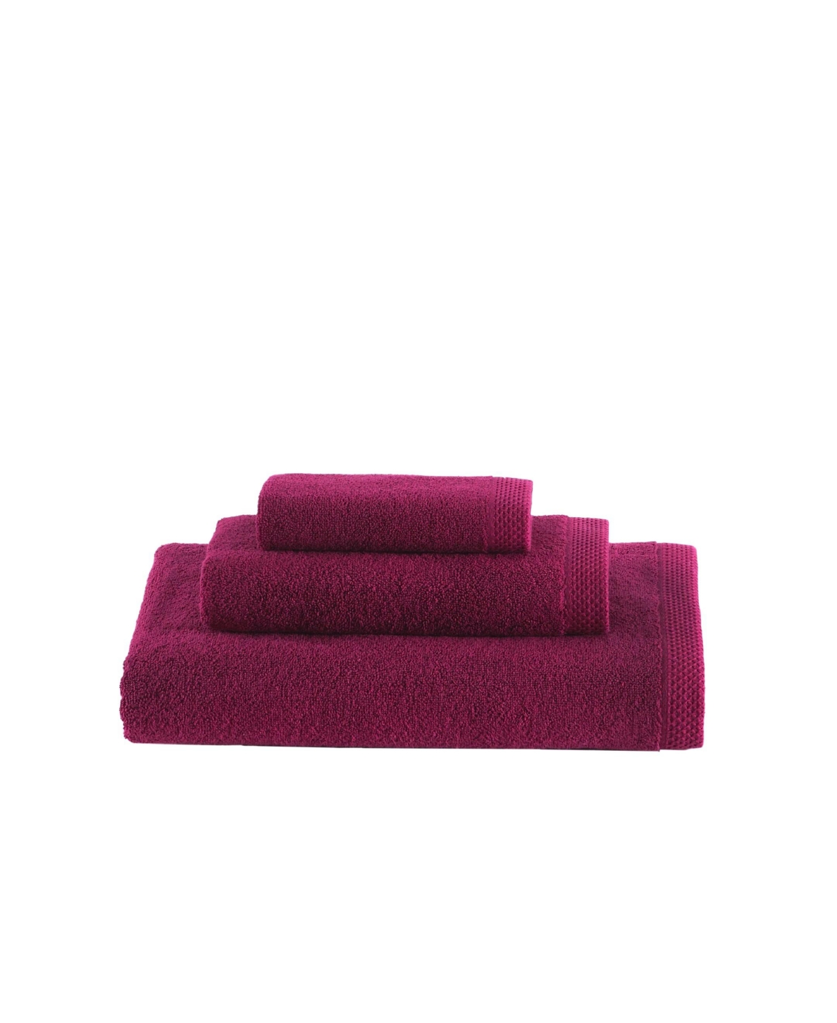Talesma Cote D'azur 100% Turkish Cotton 3-pc. Bath Towel Set In Magenta