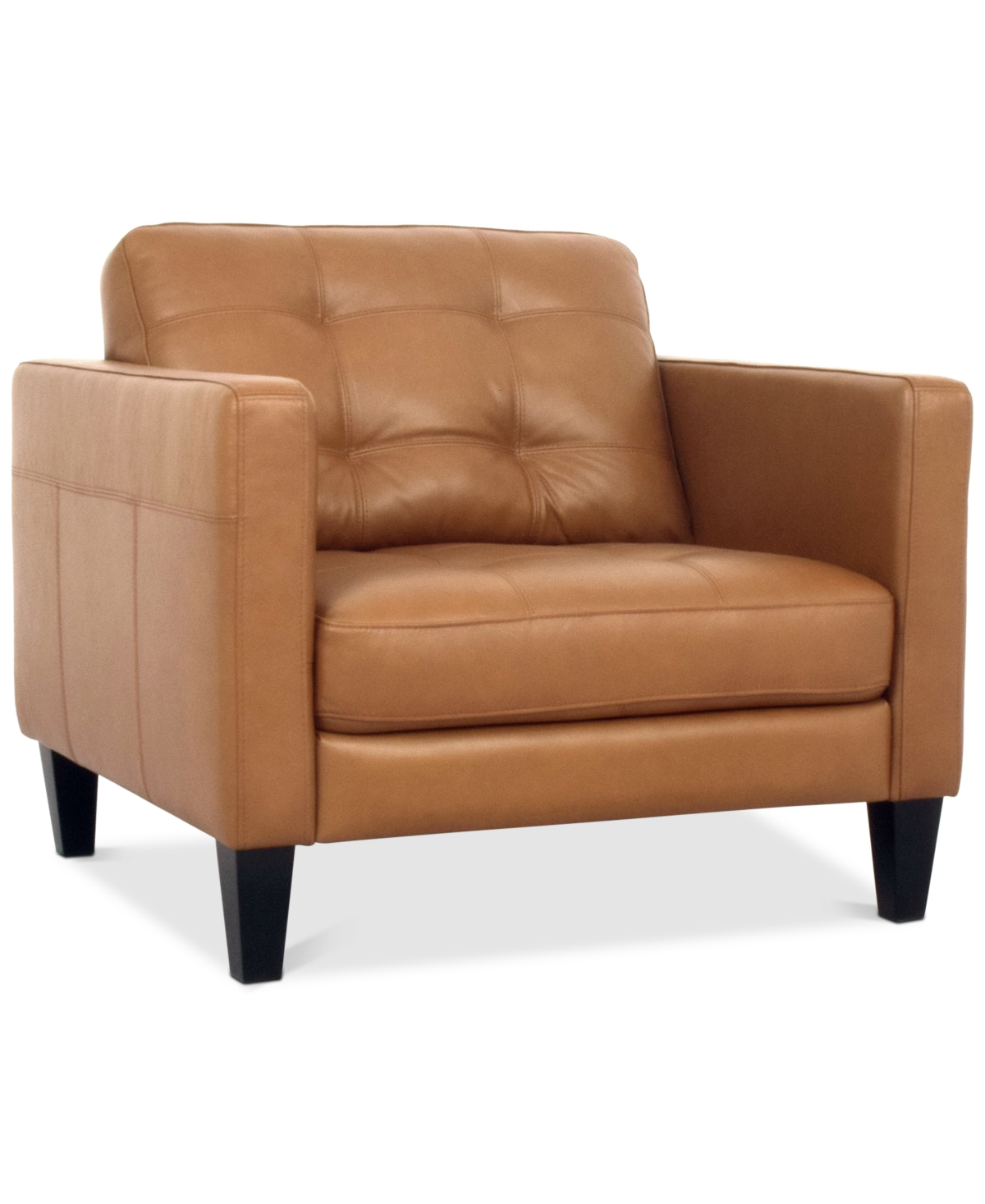 Macy's Pezley Leather Arm Chair, Created For  In Palomino