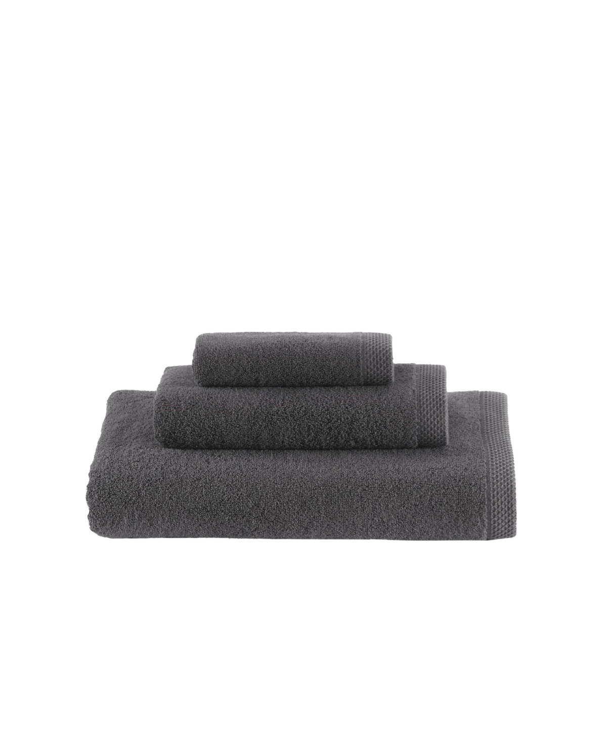 Talesma Cote D'azur 100% Turkish Cotton 3-pc. Bath Towel Set In Charcoal
