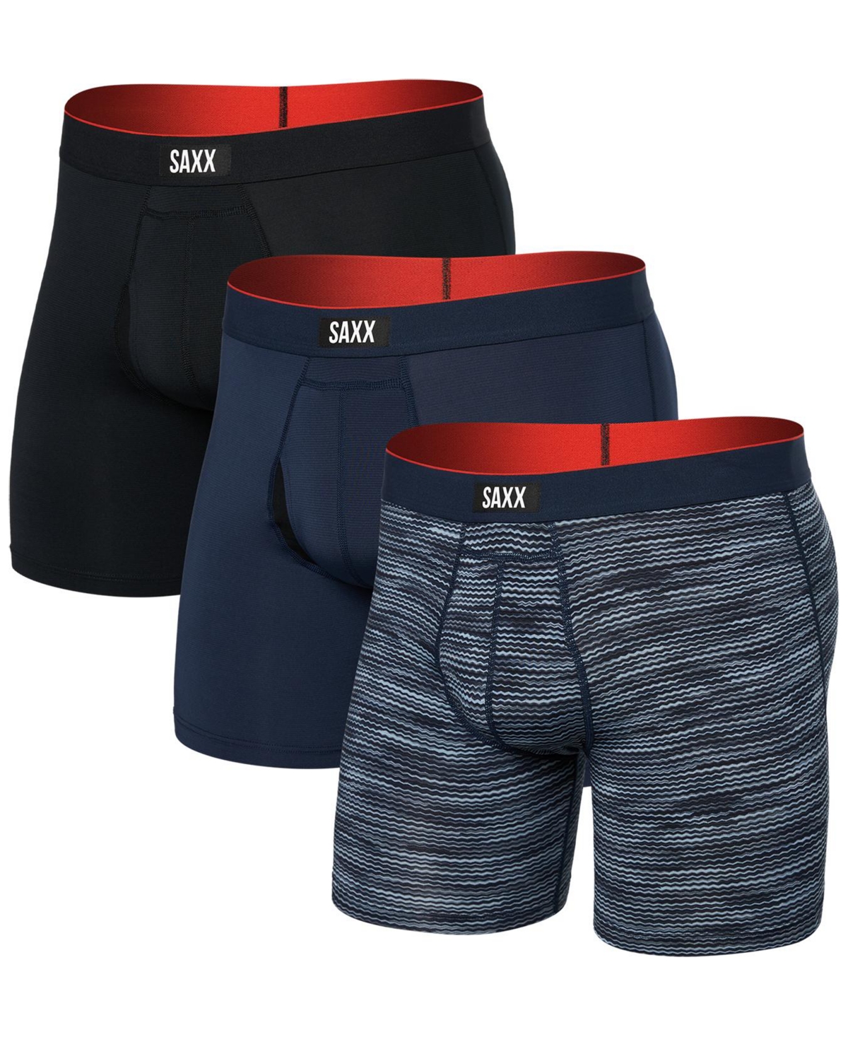 Men's Multi-Sport 3-Pk. Solid Mesh Boxer Briefs - Wavelength