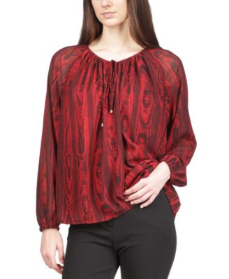 Michael Kors - Women's Moire Tie-Neck Top