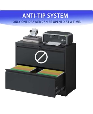 Simplie Fun 2-Drawer Lateral File Cabinet with Lock