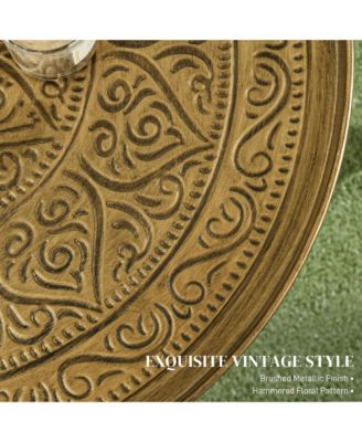 Hammered Tray Round Coffee Table